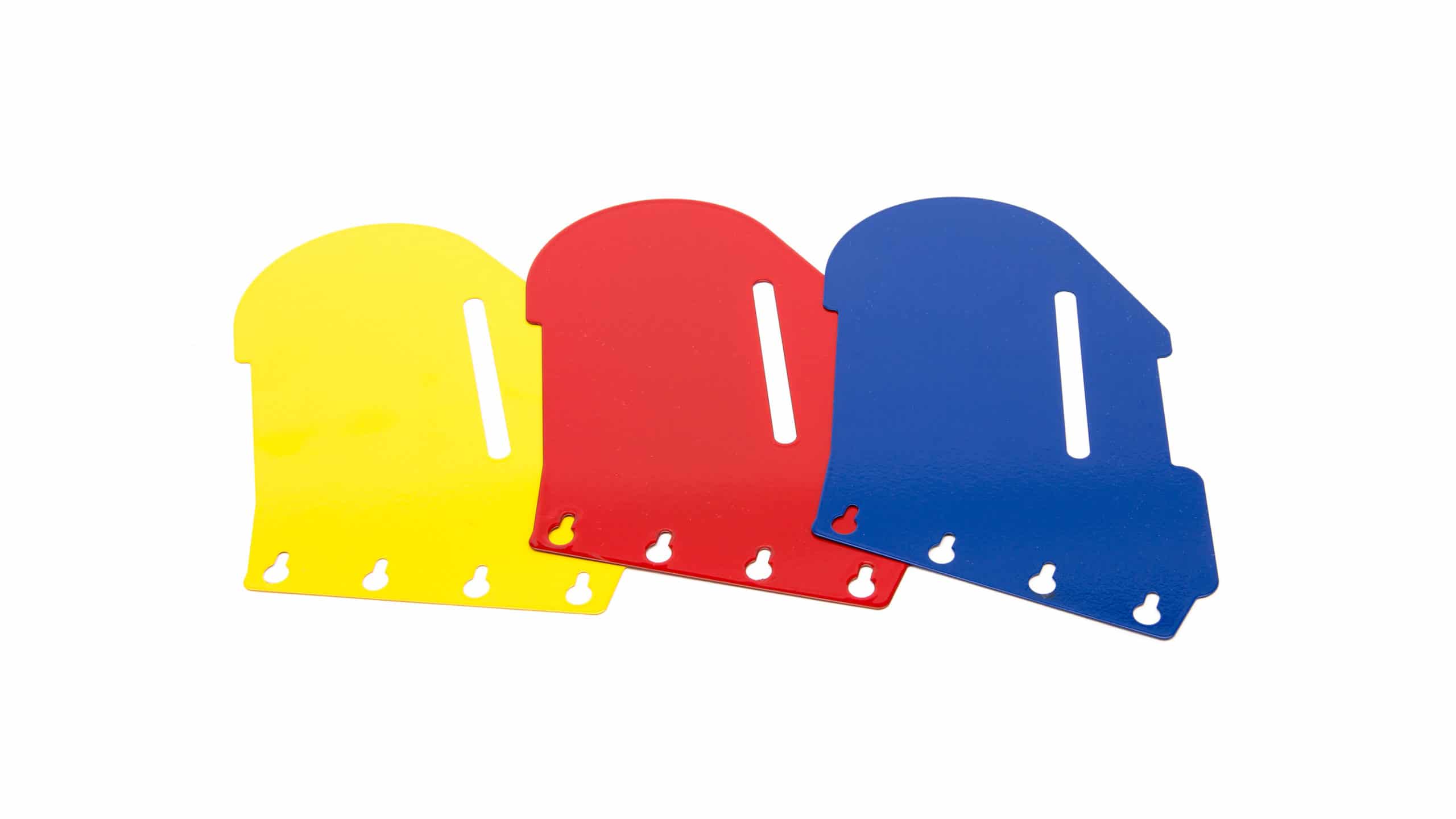 Yellow, Blue, Red Hand Plates for SaeboStretch