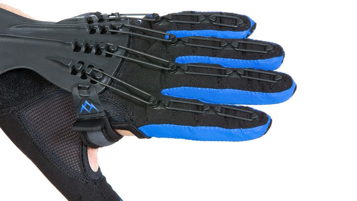 Closeup top view of the SaeboGlove